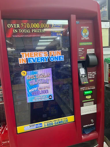 Michigan Lottery machine with bright display